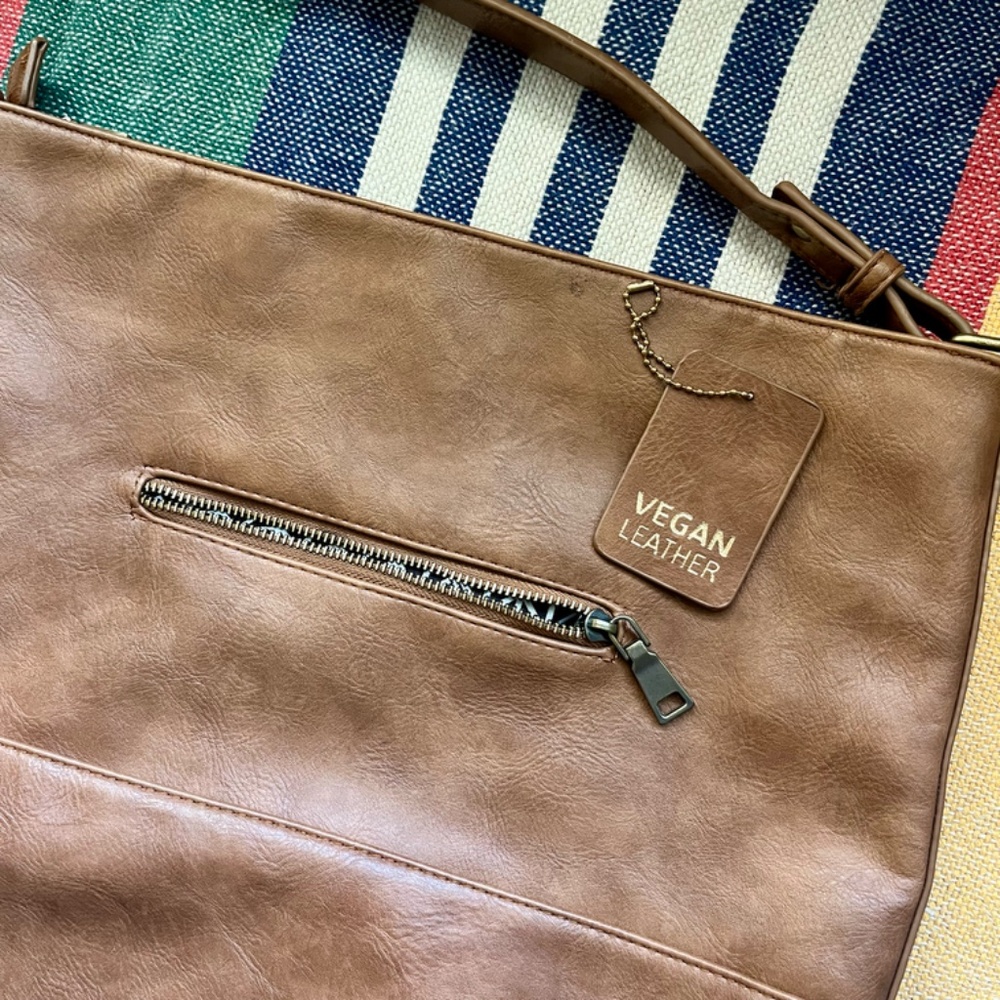 Antik Kraft Brown Vegan Leather Hobo Bag - Picture 6 of 9